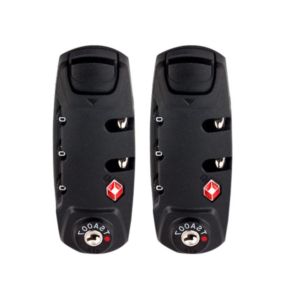 Andy's Orchids 2Pcs TSA 3 Digit Password Lock, Security Lock Padlock, Luggage Travel Lock, Wire Security Lock, Suitcase Luggage Coded Lock, Travel Bag Lock, Travel Suitcase Duffle Bag Locker Code Lock