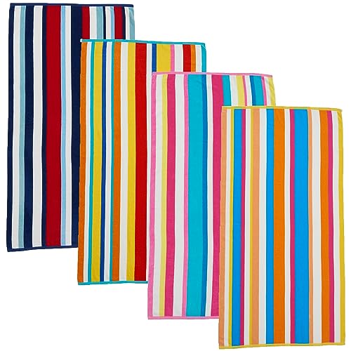 Great-Bay-Home-Large-Beach-Towels-30-x-60-100-Cotton-Cabana-Stripes-for-Beach-Bath-Pool-Gym-Lightweight-and-Quick-Dry-Multi-Stripe-Packs-Colorful-Stripe 517ZfpJpa5L