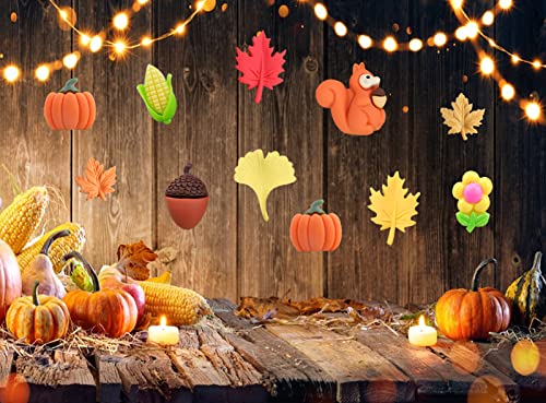 50 Pcs Autumn Decorative Push Pins, Fall Thumb Tacks Decoration, Thanksgiving Pushpins, Maple Leaves Sunflower Pine Cones Thumbtacks For Photo Wall Cork Board Bulletin Board Home Wall Decorations #TOP4