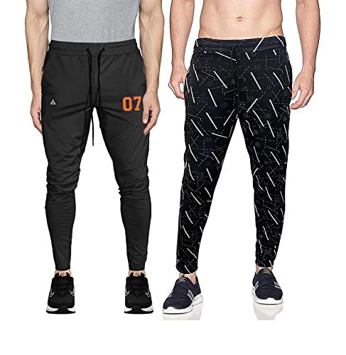 Image of AVOLT Men Slim Fit Lycra Blend Track Pants
