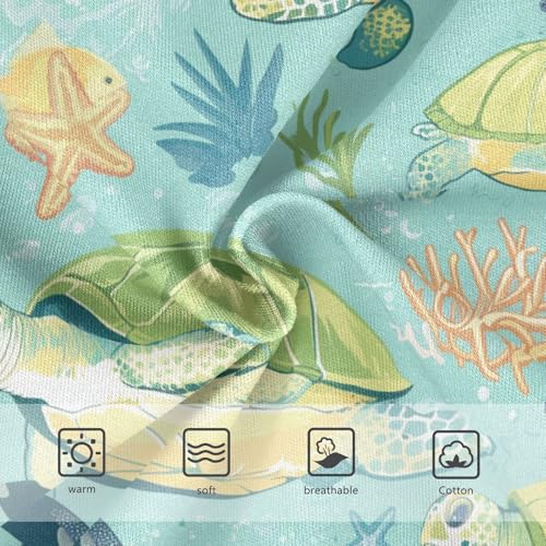 Wusikd Sea Turtle Girls' Underwear Cotton Tropical Fish Girls Briefs Soft Toddler Underwear 2T3