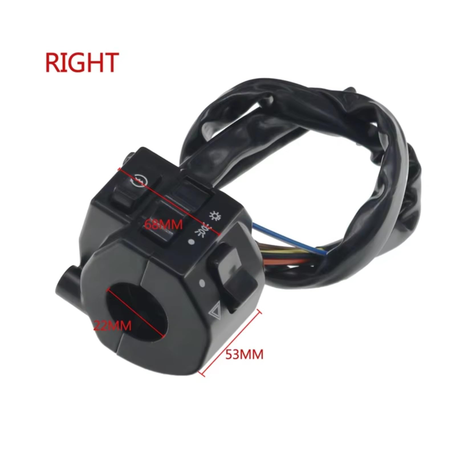 Interruptor Control Universal Manillar Motocicleta 7/8 "22 Mm
