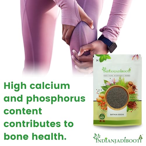 Image of IndianJadiBooti Pure Bathua Seeds (Chenopodium Album) | Lamb's Quarters | Traditional Ayurvedic Superseed for Digestive Harmony, Systemic Cleansing & Vitality, 400 Grams | (Pack Of 2)