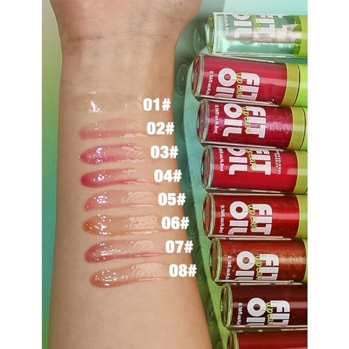 4PCS Lip Gloss Set - Long Lasting Lip Oil Light Lipgloss Set - Glitter Liquid Lip Gloss - Moisturizing Tinted Lip Gloss Lip Plumper Lip Balm - Plumping Lip Gloss for Girls and Women (C Set) - Image 6