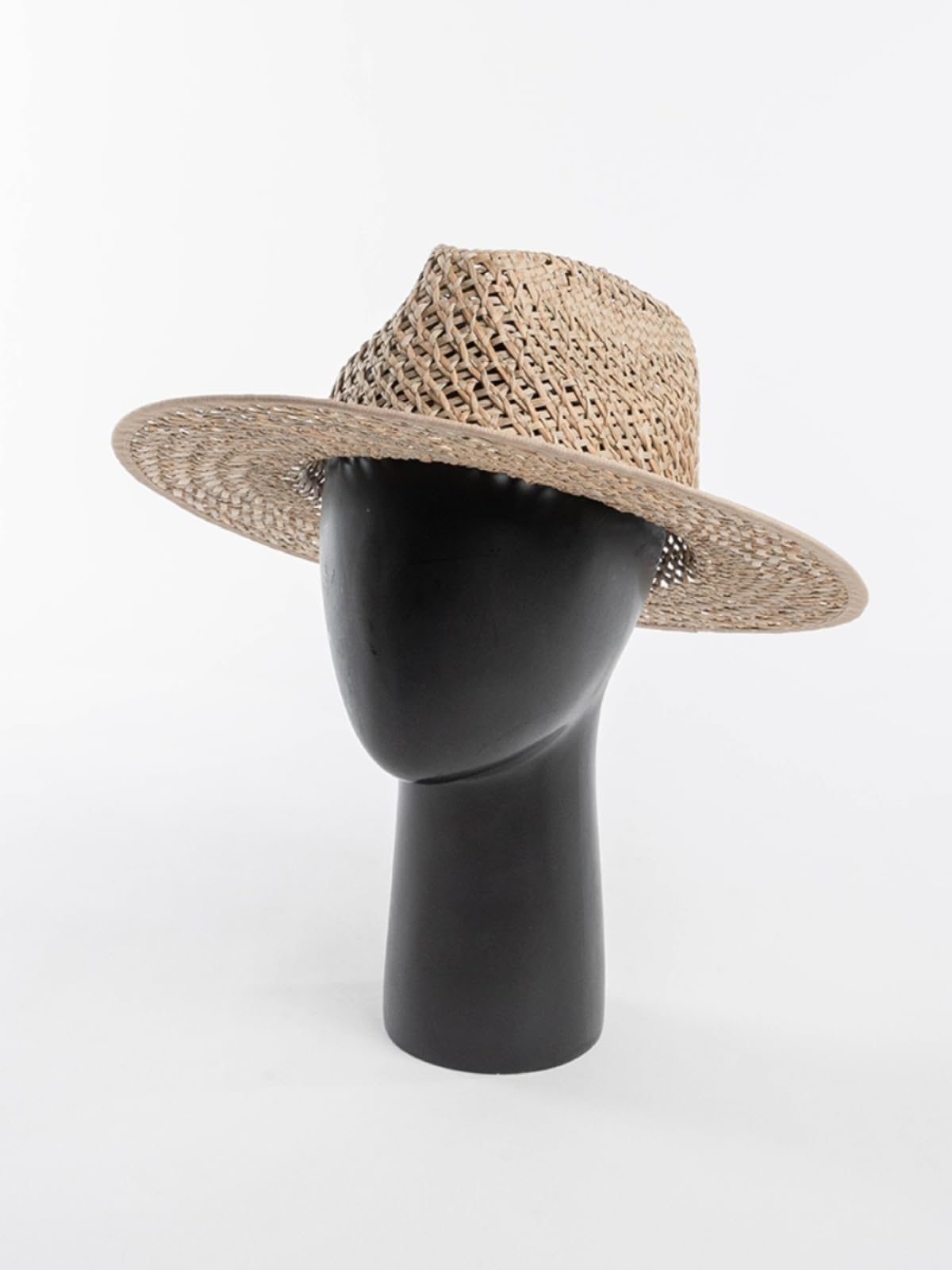 Generico Cappello da Sole in Paglia Naturale da Donna - Cappello da Spiaggia a Tesa Larga Intrecciato a Mano per Viaggi e attività all'aperto