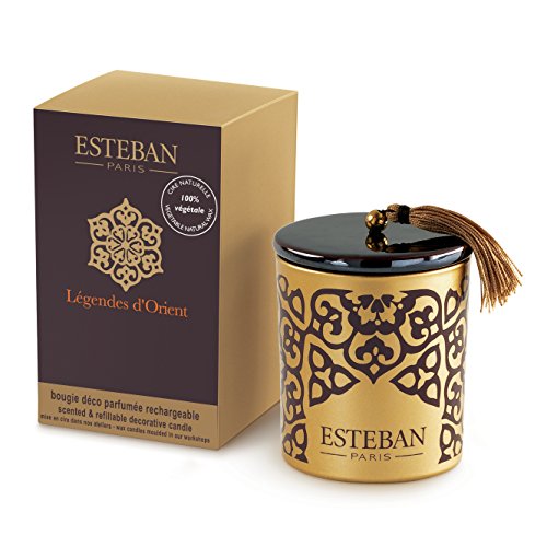 Esteban Bougie parfumée rechargeable Légende d'Orient