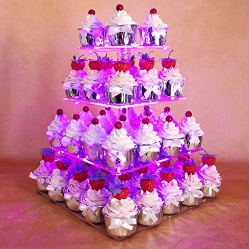 Make Cupcake Stand. Hexnub 4 Tier Acrylic Cupcake Stand Light up Cake