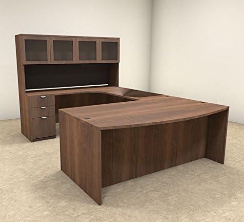 5pc U Shape Modern Contemporary Executive Office Desk Set, OF-CON-U4