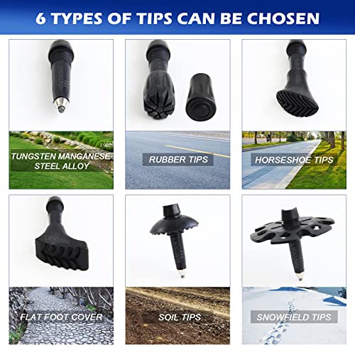 image for LIEKUMM 2 Pack Trekking Poles, Collapsible Folding Walking Sticks for 