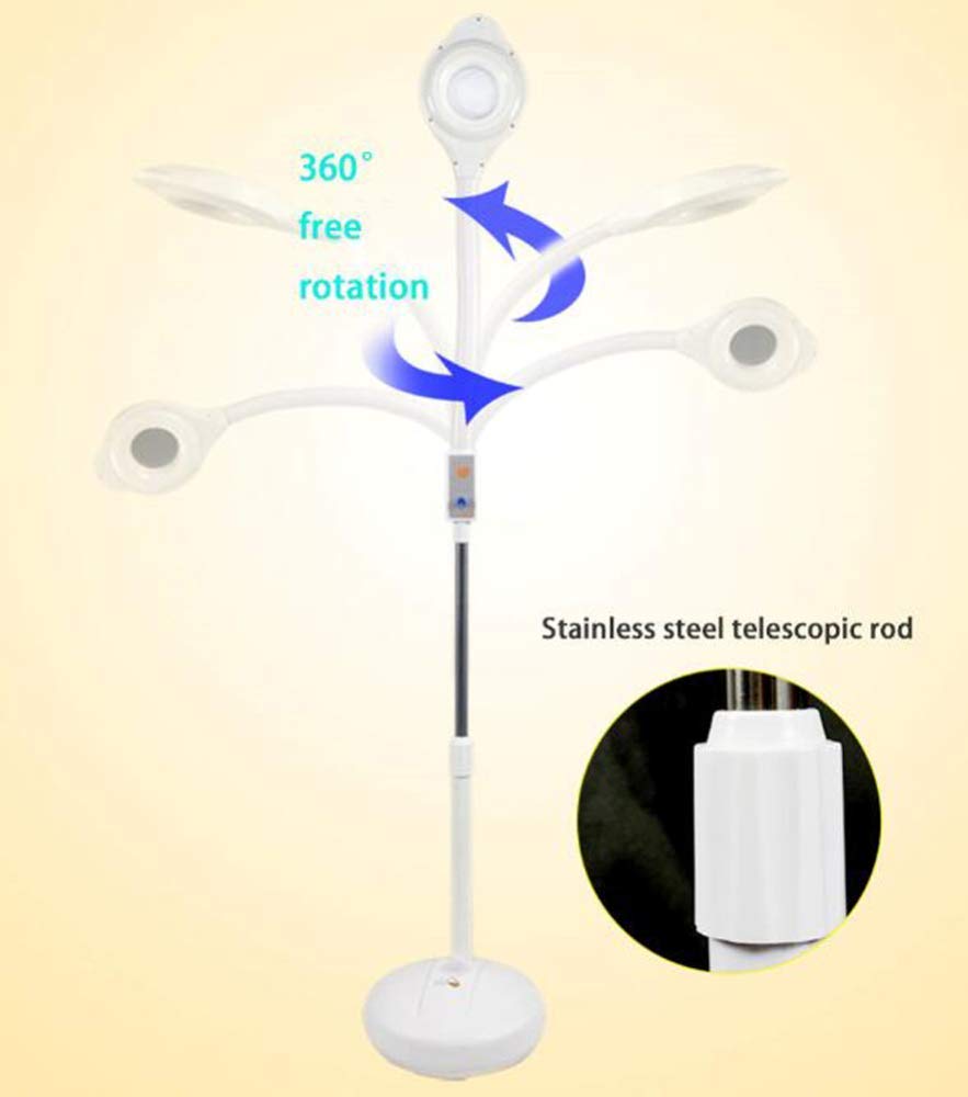 Lampa podłogowa powiększająca 16X LED Lupa podłogowa Stabilna podstawa Regulowane ramię obrotowe Lampa do czytania z lupą z gęsią szyją Keep it in mind