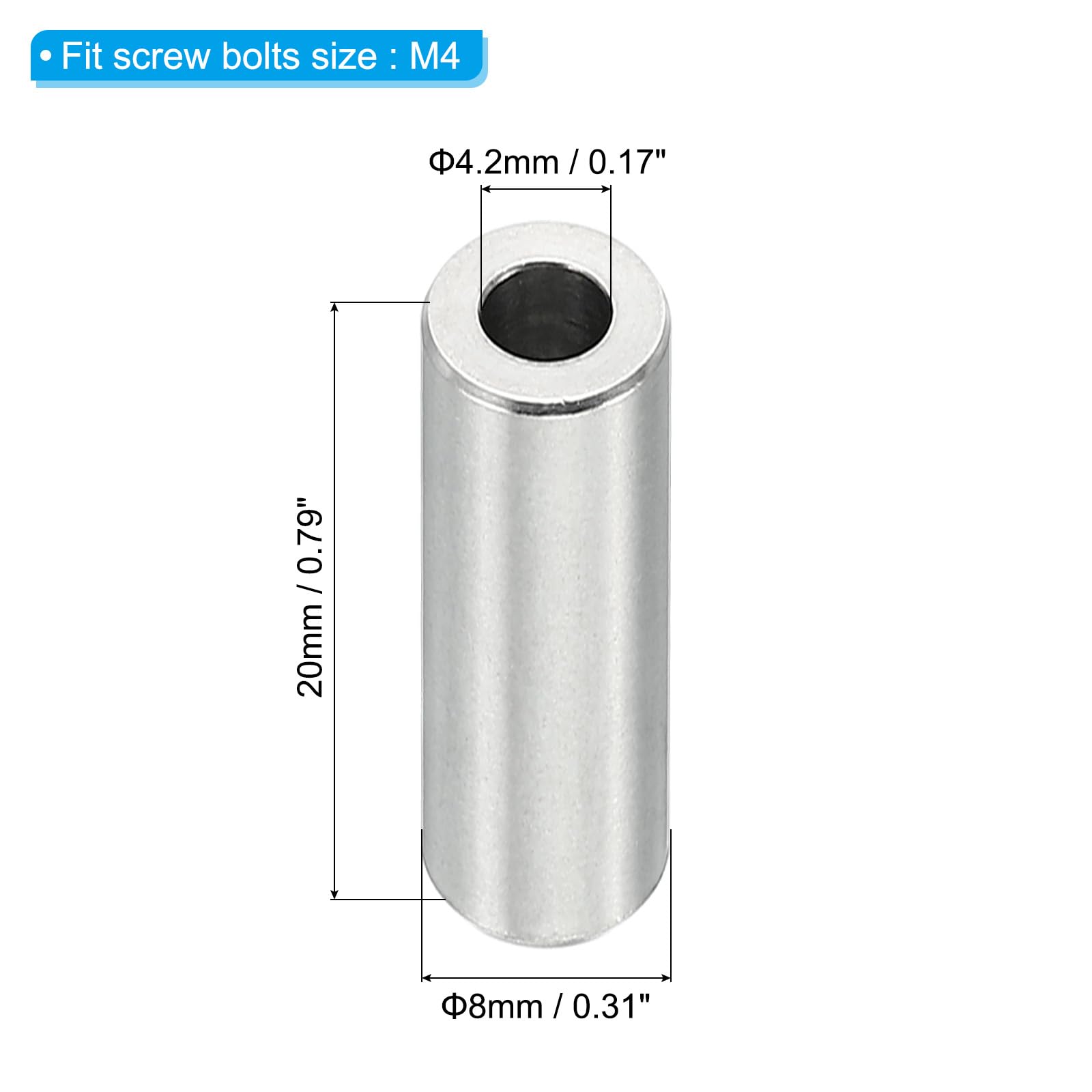 PATIKIL M4 Stainless Steel Spacers - Image 2