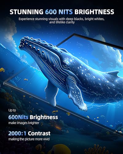Image of Newsoul 15.6 inch 4K QLED Portable Monitor, UHD 3840x2400 600 Nits 100% AdobeRGB, USB-C HDMI HDR FreeSync, Second Screen for Laptop MacBook PC Game Consoles, VESA Mountable Travel Monitor with Speakers