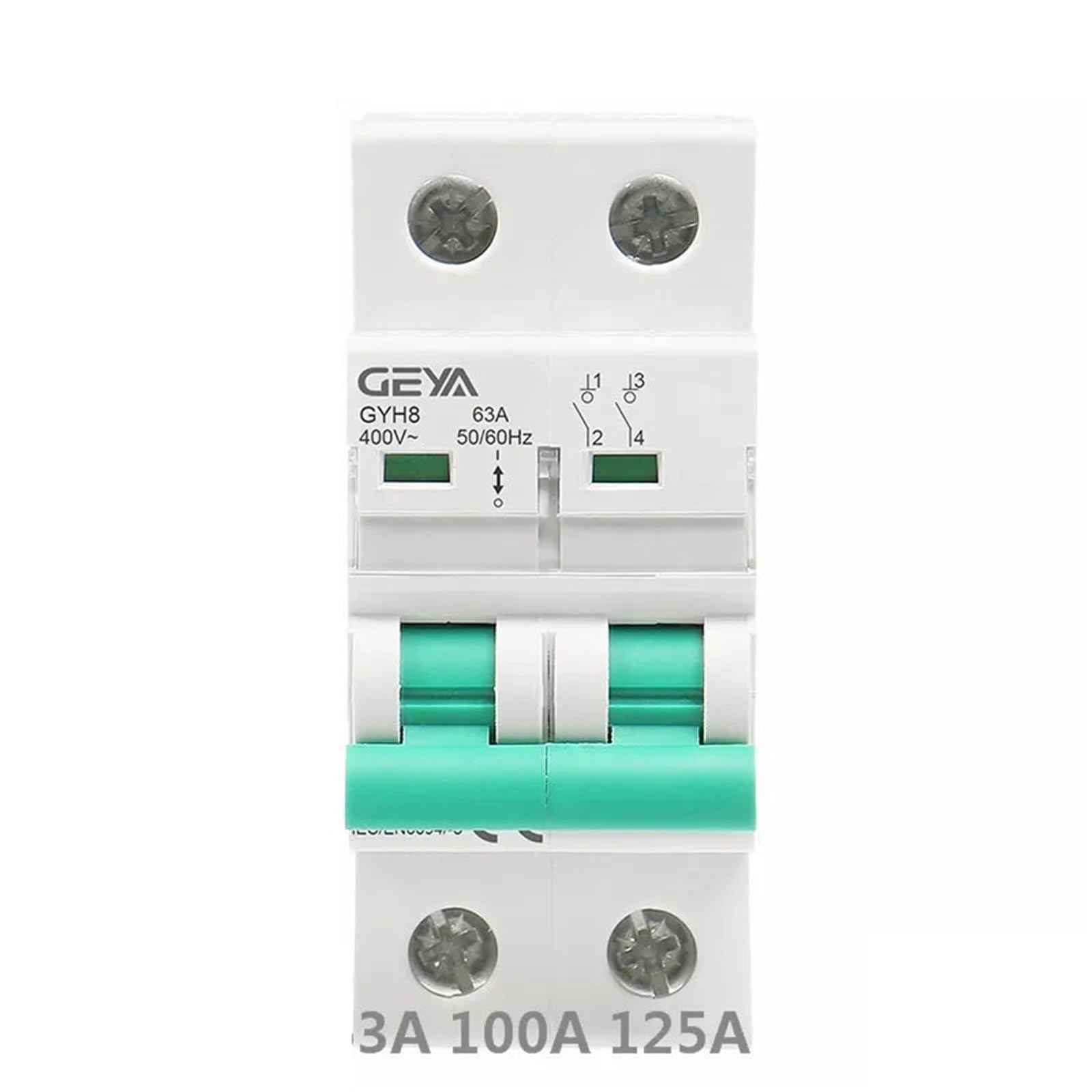 YFHGULBTK GYH8 Din Rail 2Pole Main Switch Function Disconnector Isolator Circuit Breaker 400VAC DP(25v)