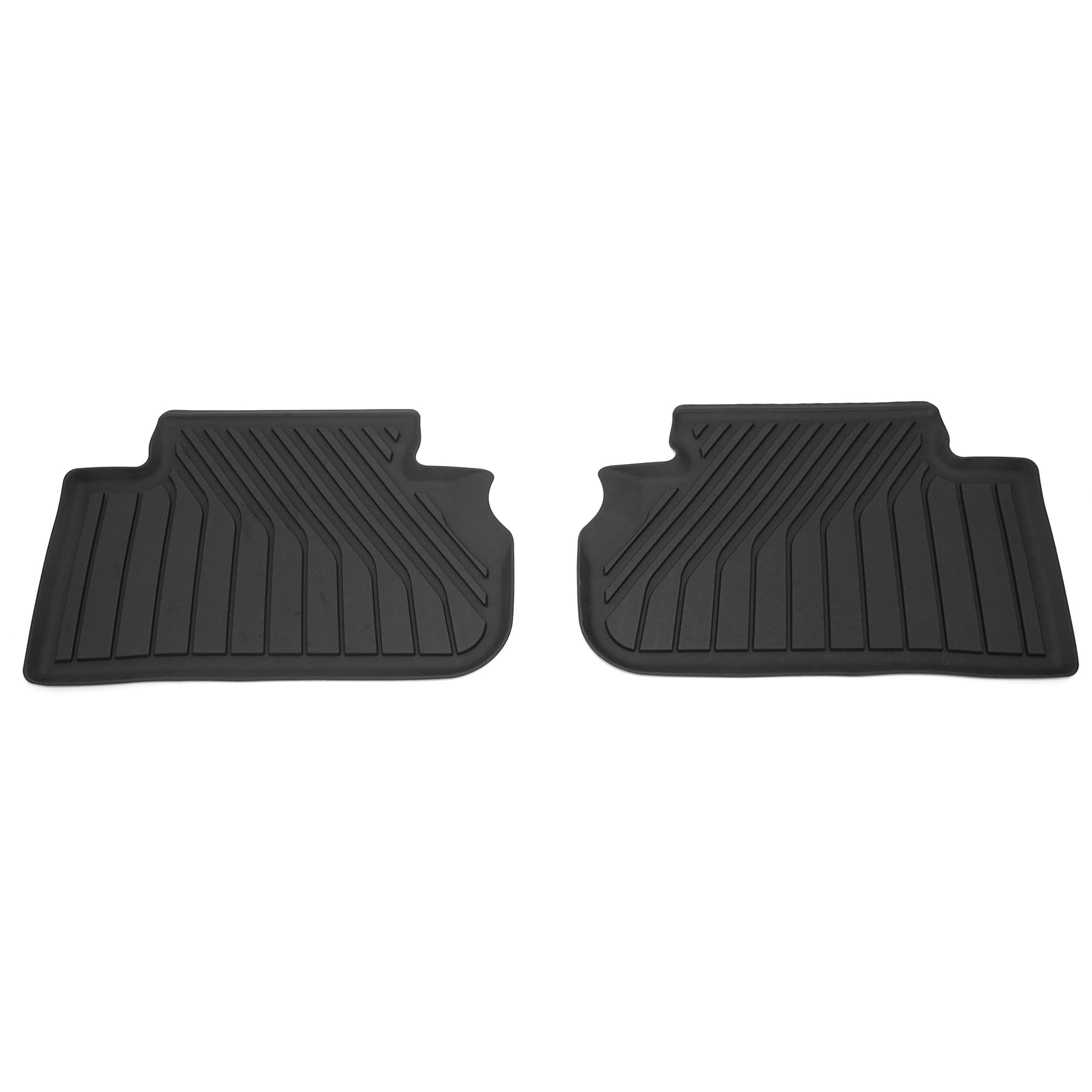 Audi Tappetini in Gomma Posteriori, TPE con 20% Materiale Riciclato, Compatibile con Q5/SQ5 (GU) dal 2025, Antiscivolo, Nero
