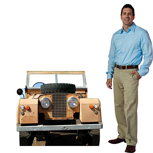 3 ft. 4 in. Jungle Safari Jeep Vehicle Cardboard Cutout Standee Standup Photo