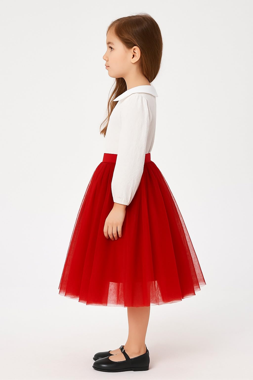 R Cube Girls Tulle Skirts A-line Mesh Skirt Tutu Skirts Dress for Toddler Girls Pack of 2(Red&Rani10 Years - 11 Years) - Image 4 thumbnail