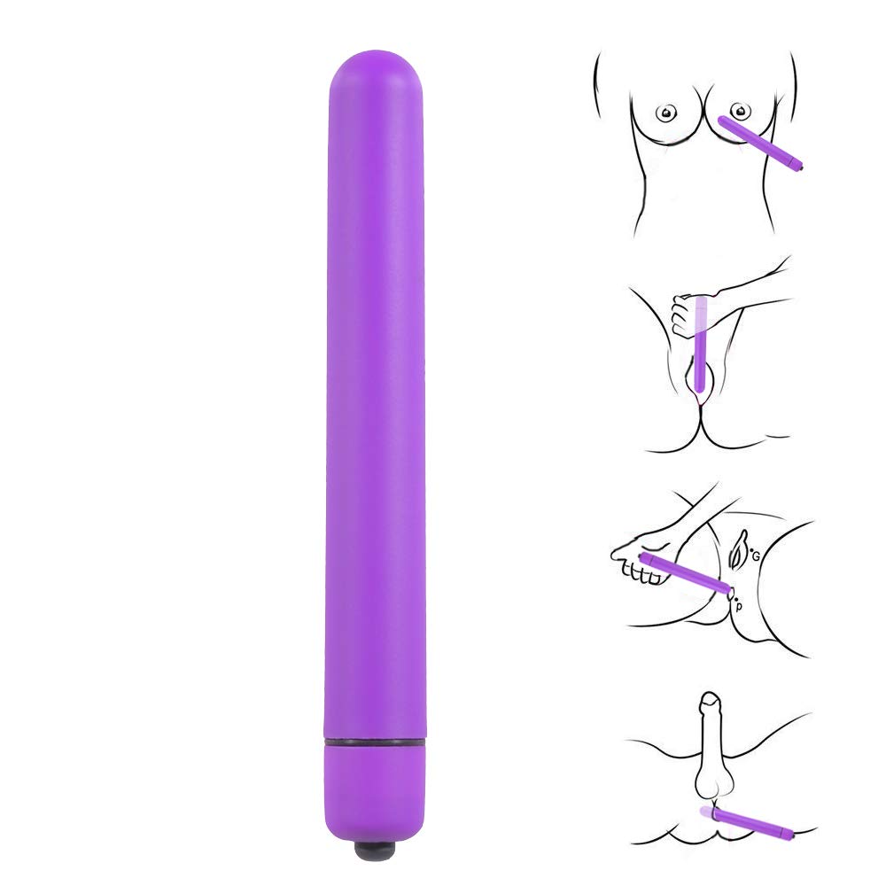 Vibratori proiettile 14cm Vibratore sessuale per donna mini Stimolatore punto G, vibranti Massaggiatore Portatile con 10 Modalità di Massaggio, Vibratori Classici Erotico Sex Toy