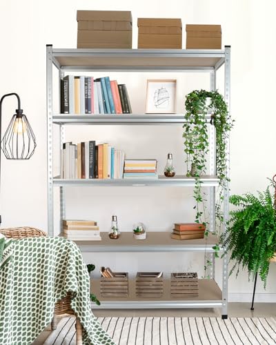 Image of WORKPRO 5-Tier Aluminum Alloy Shelving, 48 inchW x24 inchDx72 inchH, 2750LBS Capacity | Durable Aluminum Alloy, 2750LBS Load Capacity, Adjustable for workshop, garage, 3D printer station