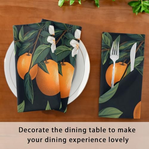 Servilletas de tela naranja 6 pcs 20x20 pulgadas miniatura 3