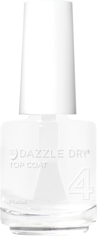Top Coat, Step 4 – Quick Dry, Non-Toxic Nail Polish (0.5 fl oz) | Step 4 of the Dazzle Dry 4-Step System · High-Gloss, Non-Yellowing Finish · Fast-Drying Clear Coat · Non-Toxic