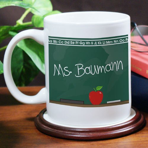 GiftsForYouNow Chalkboard Teacher White Coffee Mug,11oz, Dishwasher Safe, Teacher Gift