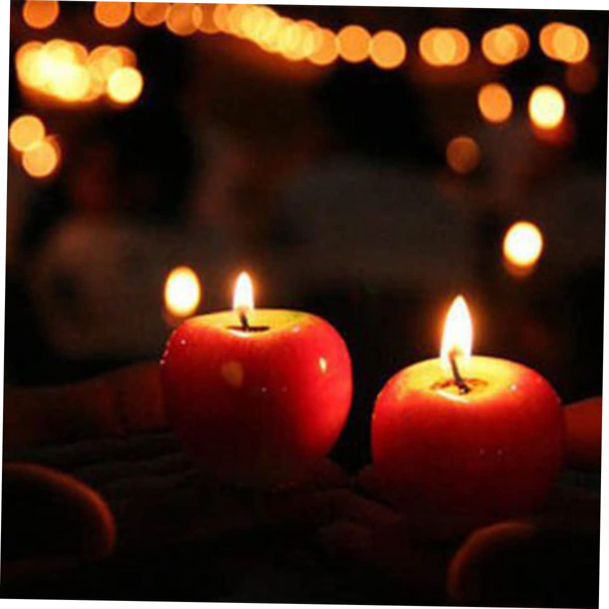 MOLUCKFU Simulated Craft Candles Mini Size Artificial Fruit Candles for Christmas Wedding Decorations Home Decor