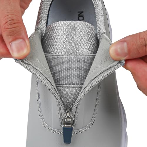 THESTRON Professional Men Waterproof Spikes Golf Shoes Sports Sneakers Male Golf Footwears New Zipper Men's Spikes Golf Shoes Man Non-Slip Walking Sneakers Slip-on Casual Golf Shoes3