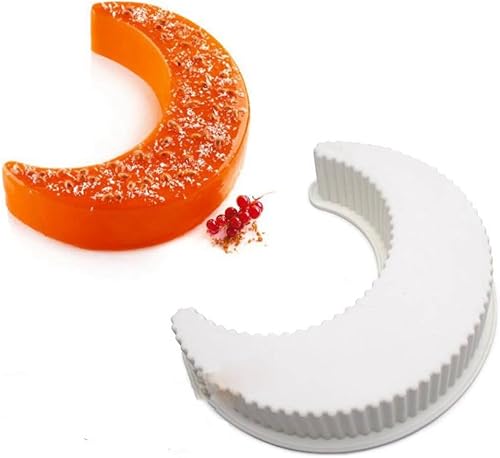 Miniatura 16 de mostsom Molde de silicona para luna de chocolate, molde de silicona para hornear para pastel de chocolate y mousse (luna F_11.28X7.68X0.52 pulgadas)
