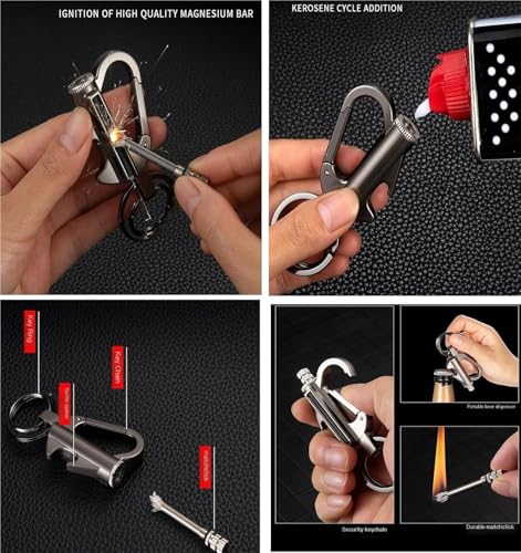 Encendedor Llavero 3 en 1 Metal para Camping 3 Pack miniatura 5
