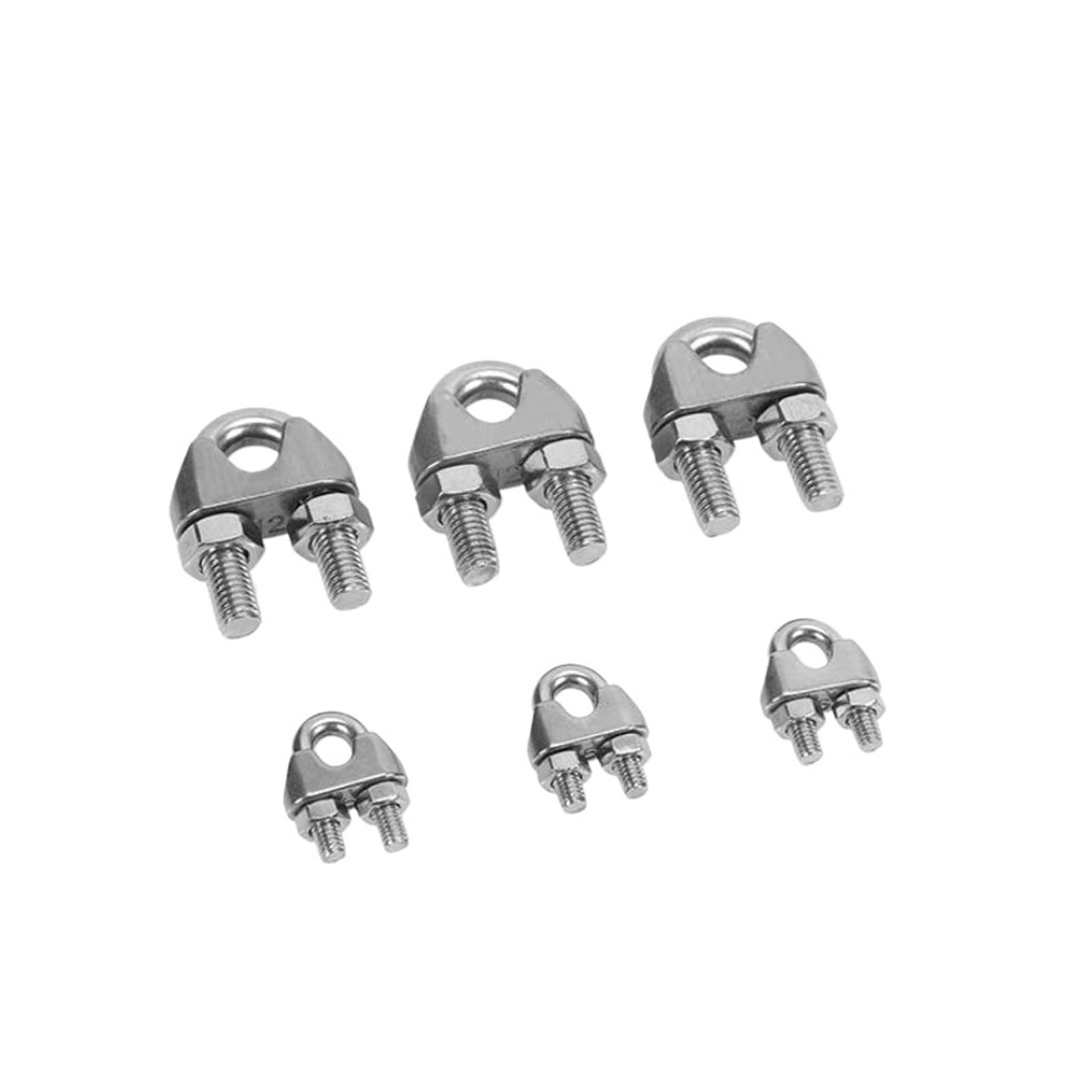 5 pezzi di morsetti for cavi metallici a U in acciaio inossidabile M2, M3, M4, M5, M6, M8, M10, bulloni for, for ferramenta sollevamento(M10)