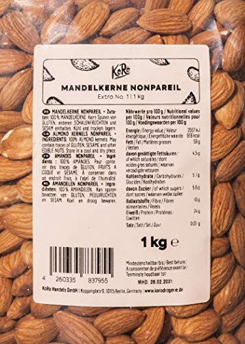 KoRo - Amandelen nonpareil Premium 1 kg - Amandelen zonder dop - Natuurlijk en ongezwaveld - Afbeelding 5