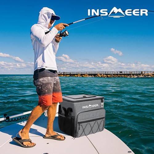 Insmeer 60 Can/40L Cooler With Wheels, Rolling Coolers On Wheels, Soft Cooler Bags Collapsible/Insulated/Leakproof, Ice Chest With Handle For Beach, Camping, Picnic,Grocery Shopping thumb #7