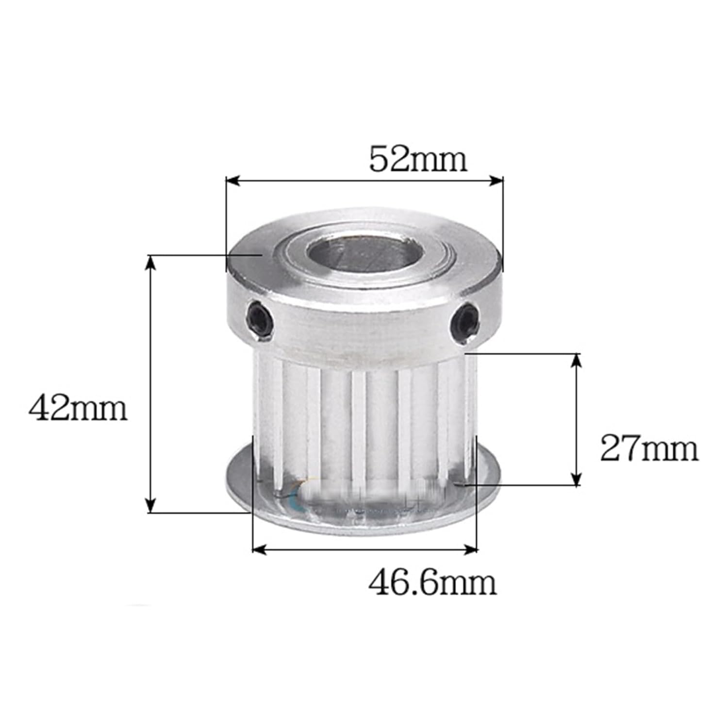 Timing Belt Drive Pulley K Type 5M 30Teeth Width 16/21/27mm Timing Pulley Belt with Keyway Synchronous Wheel(Width 27mm-Bore 25)