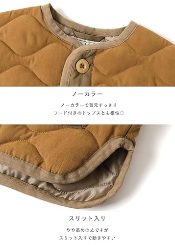 F.O.KIDS『ノーカラーキルトジャケット』