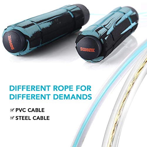 DECDEAL Conjunto de corda de pular 10 unidades com blocos de peso corda de salto ajustável para fitn