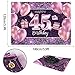 PAKBOOM Happy 45th Birthday Banner Backdrop - 45 Birthday Party Decorations Supplies for Women - Pink Purple Gold 4 x 6ft