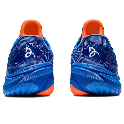 Tenis ASICS Court FF 3 Novak All Court Masculino Azul Branco e Laranja Modelo 2023 (br_footwear_size