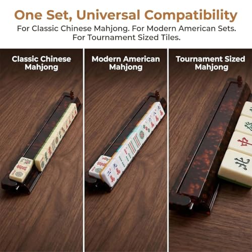Set de rack para Mahjong de 17.5 pulg con diseño tortoise shell miniatura 4