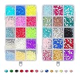 30 Couleurs Strass Ongle Nail Art, Strass Autocollant Loisir Creatif, Nail Charms Art 3 mm, Dos Plat, Strass Thermocollant et Autocollant pour Nail Art, Perles Diamant à Coller et Bijoux Ongles