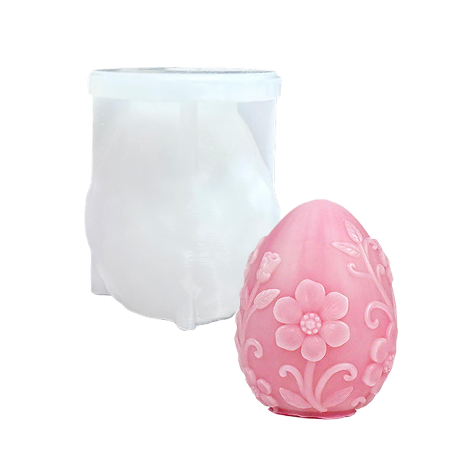 Lerpwige Flower Eggs Silicone Molds Food Grade Silicone Baking for Epoxy Resin Making Soap Chocolate Eggs Shape