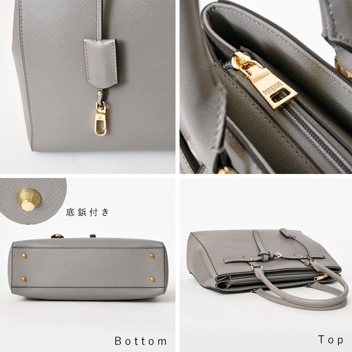 [ペレンネ] 20187 トートバッグ A4サイズ対応 ビジネスバッグ ファスナー開閉 レディース