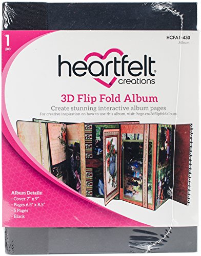 Heartfelt Creations 3D Flip Fold Album, Multi-Colour, 17.78 x 23.11 x 3.3 cm