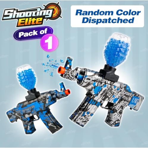 Image of Super Sharp Shooter Shooting Gun Toy with Water-Absorbing Gel Ball Bullets, Rechargeable Battery, USB Charger, Gift for Boys and Girls