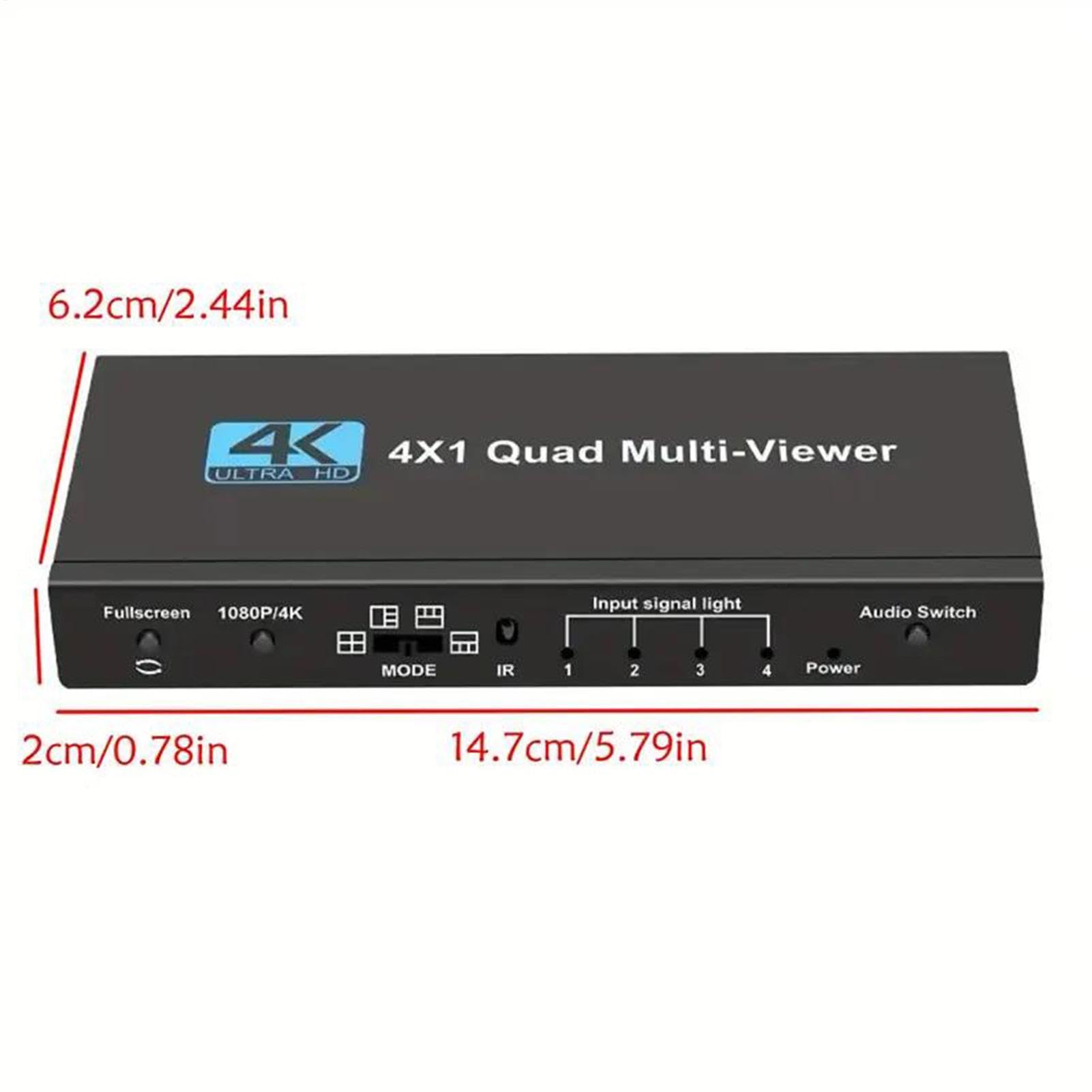 Splitter TV Splitter 4K 4x1 digitale senza saldatura | Divisore Quadridirezionale per Display Home Theater, Streaming Live, Monitoraggio Sicurezza, Splitter Multi-Display,