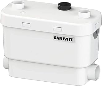 Saniflo SANIVITE Gray Heavy Duty Water Basement Bathroom Pump | Perfect Quiet Solution | Macerating Toilet System | Pump up Toilet System | Saniflo Upflush Toilet System