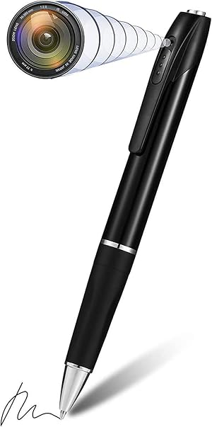 Spy Pen - Cámara HD de 1080p de 20 g, grabadora ligera, perfecta para verificación, guardián secreto de evidencia para presentaciones, reuniones y seguridad diaria (128 GB)