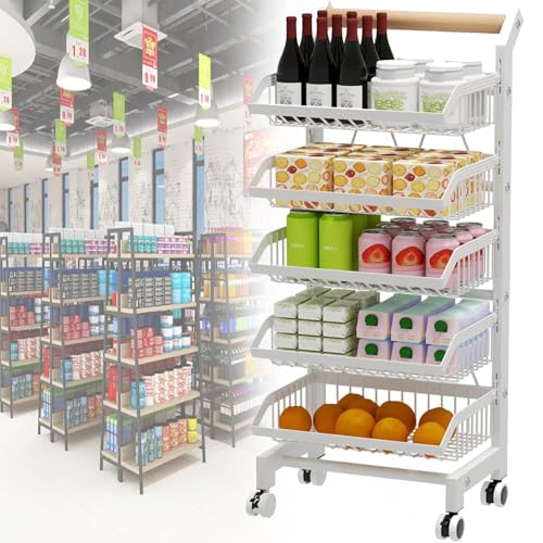 Uso versatile: questo scaffale multifunzionale non è solo progettato per la cucina, ma è adatto anche per uffici, camere da letto e vari altri spazi. Il suo robusto design a rete organizza in modo efficiente gli oggetti promuovendo la circolazione dell'aria, rendendolo ideale per conservare prodotti, prodotti essenziali di bellezza e altro ancora.