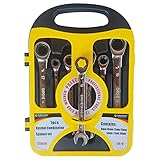 Jogo de Chaves Combinada Com Chave Catraca Com 7 Peças 08 A 19mm