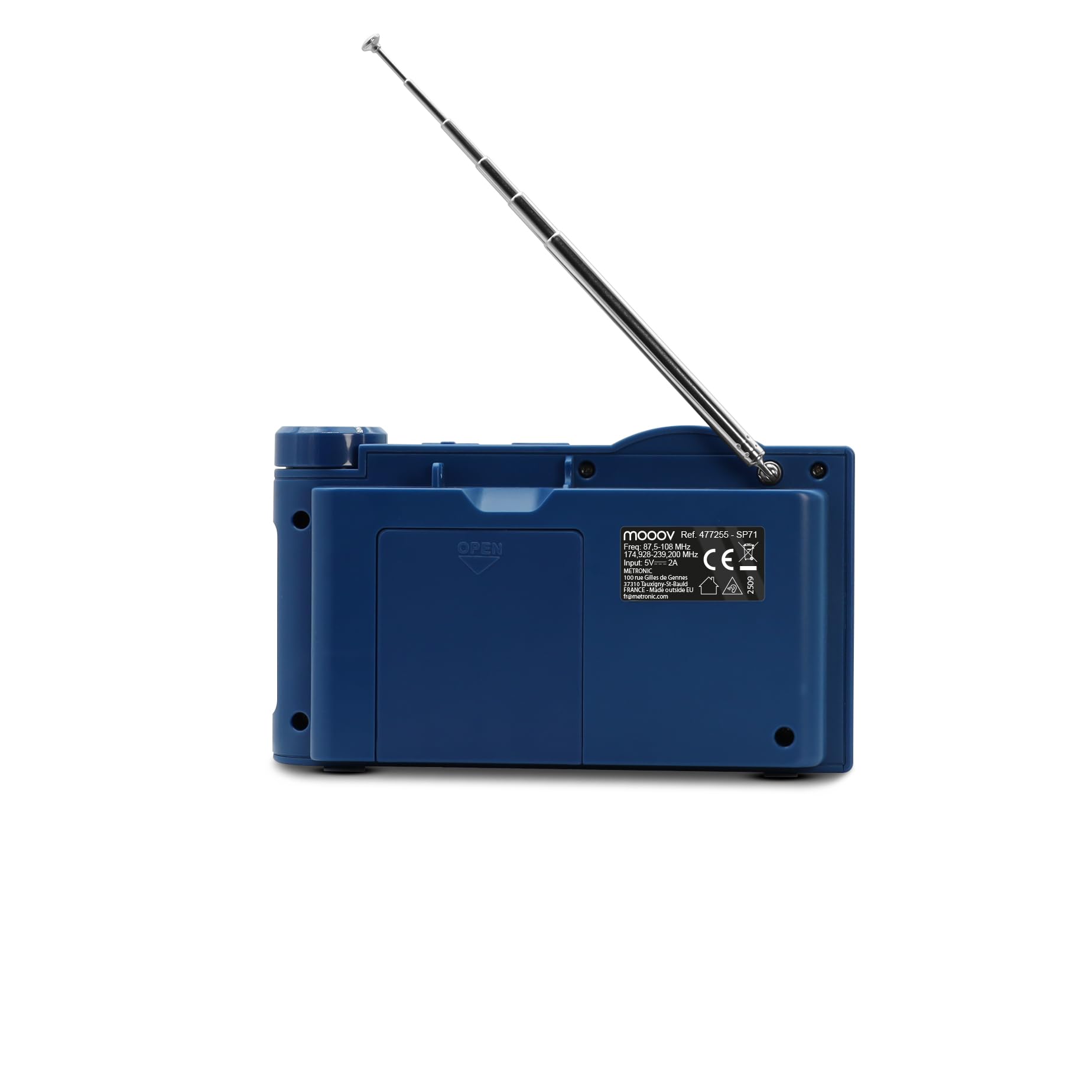 Radio Dab+ e FM con Bluetooth 5.0 Sveglia Doppia Allarme Display Colori USB MP3 Batteria Ricaricabile 15h Blu