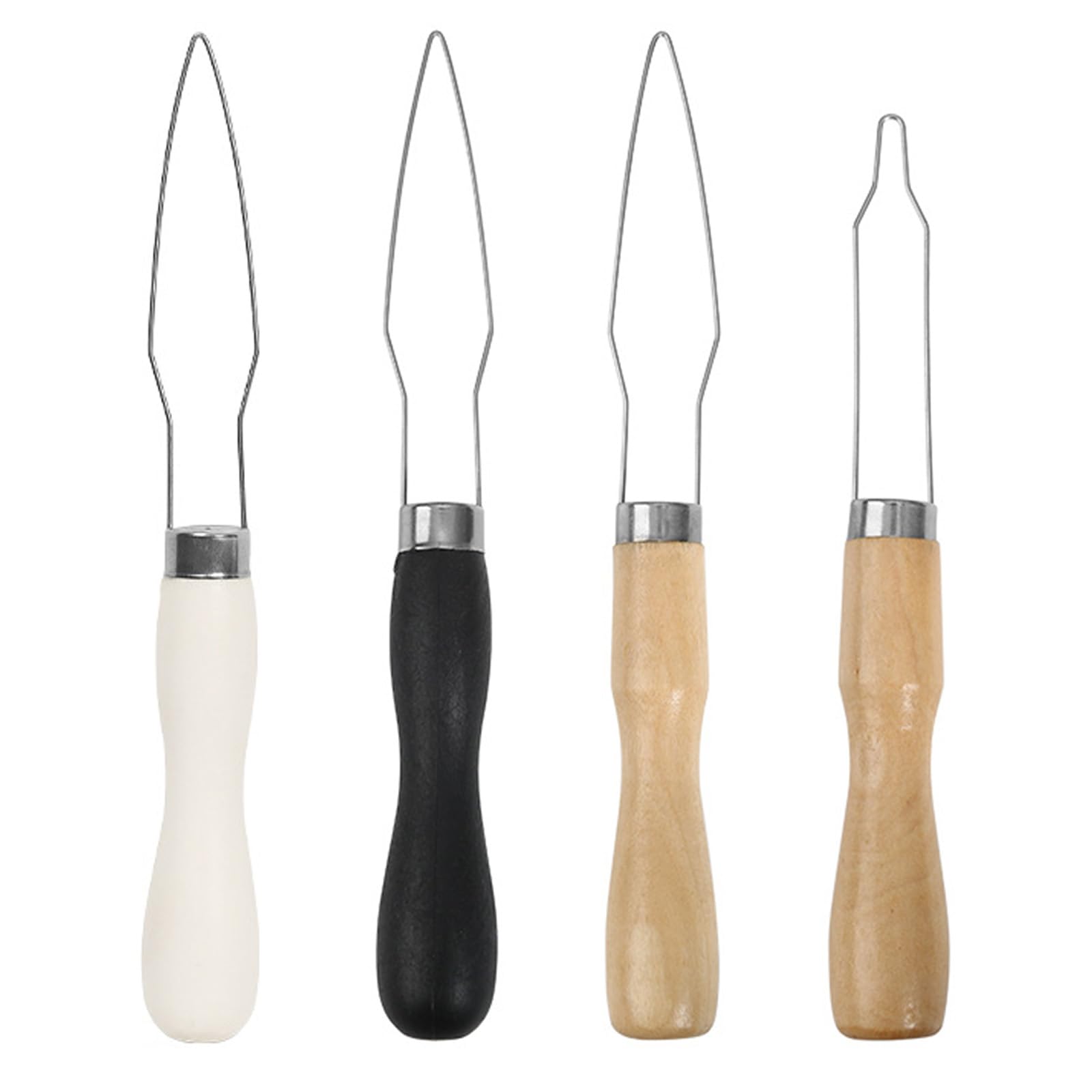 Kalttoy Sturdy Wood Threading Instrument for Button Beads and Craft Components Wood Button Threader